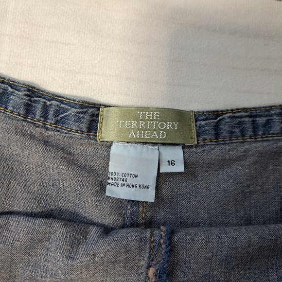 The Territory Ahead Blue A-Line Skirt Clasp Needs To Be Re Sewn In - Picture 3 of 6